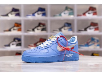 H12 나이키 오프화이트 에어포스1로우 MCA 블루 CI1173-400