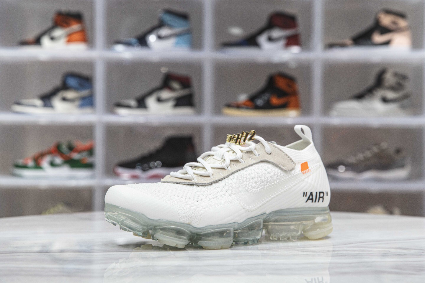 H12 나이키 오프화이트 플라이니트 베이퍼맥스 화이트 AA3831-100