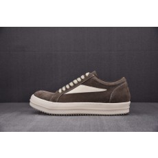 R 릭 오웬스 스웨이드 빈티지 스니커즈 다크 더스트 RU02B2897